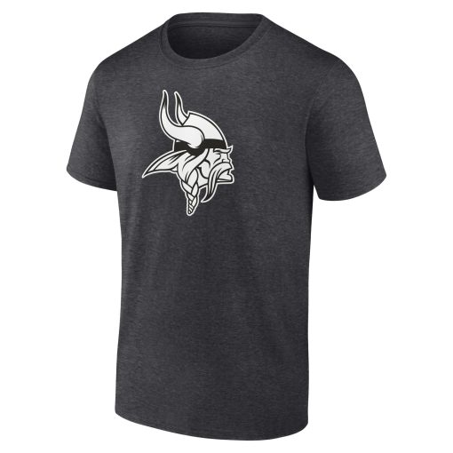 Minnesota Vikings Personalized Name & Number Monochrome T-Shirt – Charcoal - Image 2