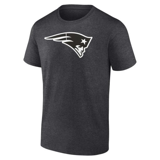 New England Patriots Personalized Name & Number Monochrome T-Shirt – Charcoal - Image 2
