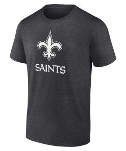 Alternative view of New Orleans Saints Personalized Name & Number Monochrome T-Shirt – Charcoal