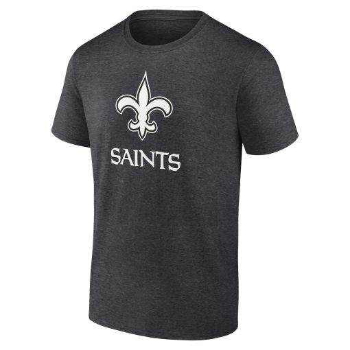 New Orleans Saints Personalized Name & Number Monochrome T-Shirt – Charcoal - Image 2