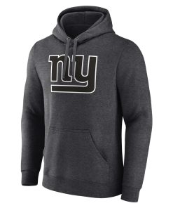 Alternative view of New York Giants Personalized Name & Number Monochrome Pullover Hoodie – Charcoal