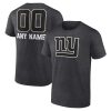 New York Giants Personalized Name & Number Monochrome T-Shirt – Charcoal