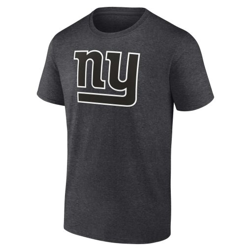 New York Giants Personalized Name & Number Monochrome T-Shirt – Charcoal - Image 2