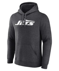 Alternative view of New York Jets Personalized Name & Number Monochrome Pullover Hoodie – Charcoal