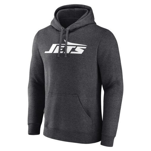 New York Jets Personalized Name & Number Monochrome Pullover Hoodie – Charcoal - Image 2