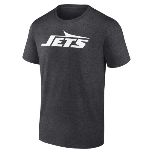 New York Jets Personalized Name & Number Monochrome T-Shirt – Charcoal - Image 2