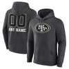 San Francisco 49ers Personalized Name & Number Monochrome Pullover Hoodie – Charcoal