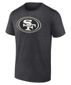Alternative view of San Francisco 49ers Personalized Name & Number Monochrome T-Shirt – Charcoal