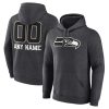 Seattle Seahawks Personalized Name & Number Monochrome Pullover Hoodie – Charcoal