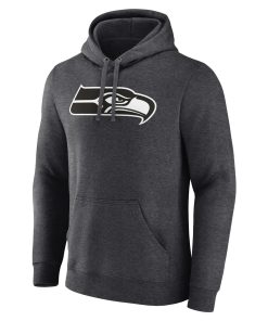 Alternative view of Seattle Seahawks Personalized Name & Number Monochrome Pullover Hoodie – Charcoal