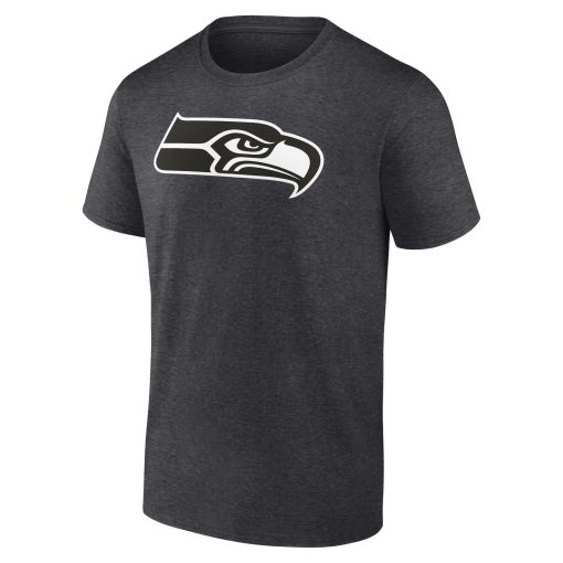 Seattle Seahawks Personalized Name & Number Monochrome T-Shirt – Charcoal - Image 2