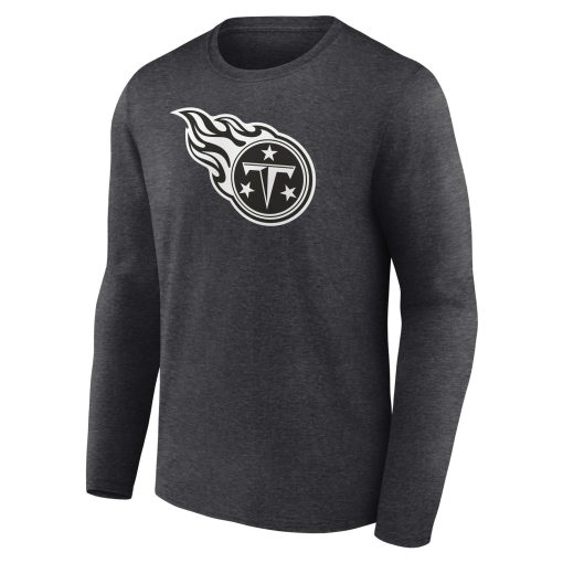 Tennessee Titans Personalized Name & Number Monochrome Long Sleeve T-Shirt – Charcoal - Image 2
