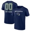 Seattle Seahawks Personalized Name & Number Team Wordmark T-Shirt – College Navy