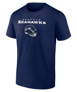 Alternative view of Seattle Seahawks Personalized Name & Number Team Wordmark T-Shirt – College Navy