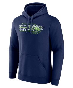 Alternative view of Seattle Seahawks Stellar Personalized Name & Number Pullover Hoodie – College Navy