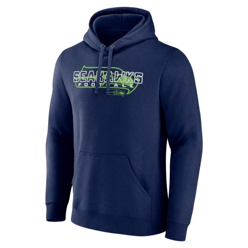 Seattle Seahawks Stellar Personalized Name & Number Pullover Hoodie – College Navy - Image 2