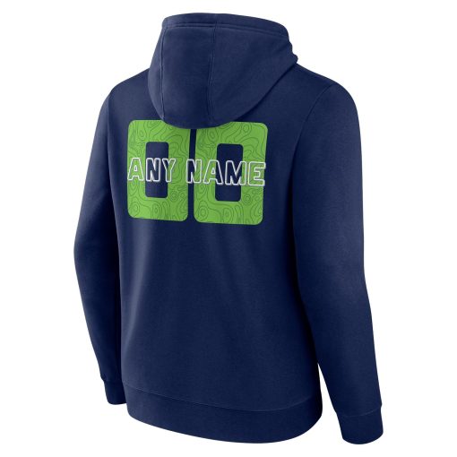 Seattle Seahawks Stellar Personalized Name & Number Pullover Hoodie – College Navy - Image 3