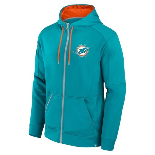 Miami Dolphins Fanatics Defender Full-Zip Hoodie – Aqua - Image 2
