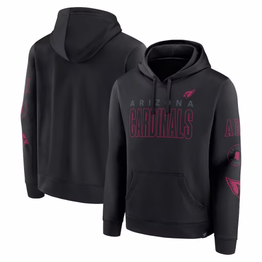 Arizona Cardinals Fanatics Blackout Pullover Hoodie – Black