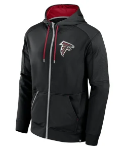 Alternative view of Atlanta Falcons Fanatics Defender Full-Zip Hoodie – Black