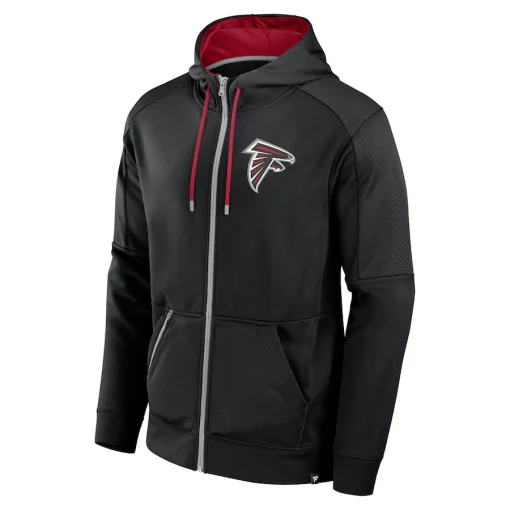 Atlanta Falcons Fanatics Defender Full-Zip Hoodie – Black - Image 2