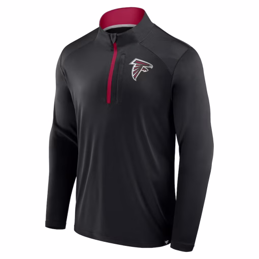 Atlanta Falcons Fanatics Defender Long Sleeve Quarter-Zip Jacket – Black - Image 2