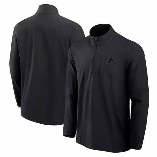 Atlanta Falcons Fanatics Front Office Woven Quarter-Zip Jacket – Black