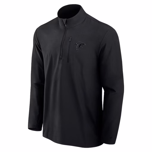 Atlanta Falcons Fanatics Front Office Woven Quarter-Zip Jacket – Black - Image 2