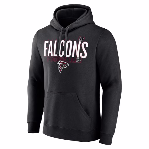 Atlanta Falcons Fanatics Pylon Outline Pullover Hoodie – Black - Image 2