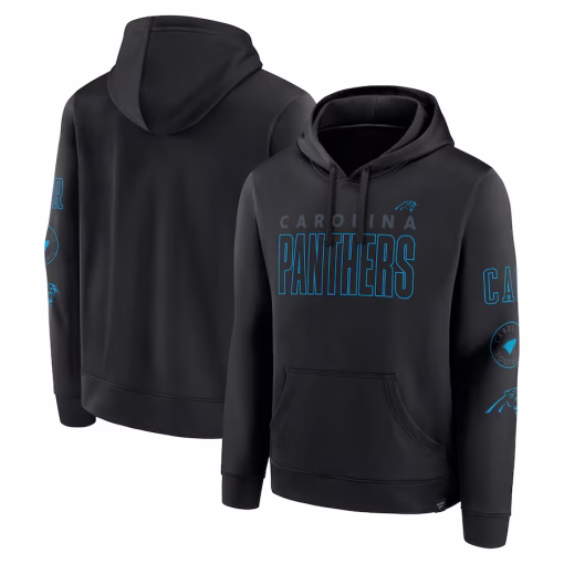 Carolina Panthers Fanatics Blackout Pullover Hoodie – Black