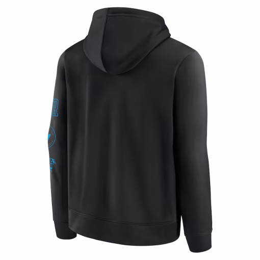 Carolina Panthers Fanatics Blackout Pullover Hoodie – Black - Image 3