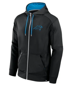 Alternative view of Carolina Panthers Fanatics Defender Full-Zip Hoodie – Black