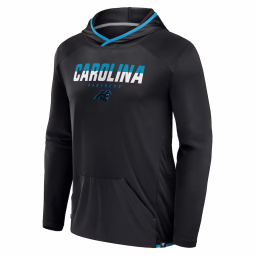 Carolina Panthers Fanatics Transitional Defender Hoodie Long Sleeve T-Shirt – Black - Image 2