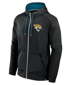 Alternative view of Jacksonville Jaguars Fanatics Defender Full-Zip Hoodie – Black