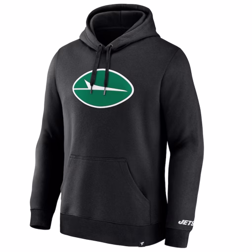 New York Jets Fanatics Legacy Fleece Pullover Hoodie – Black - Image 2