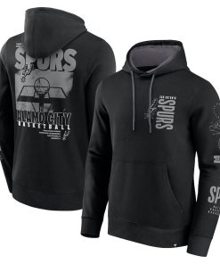 San Antonio Spurs Fanatics Game Time Crossover Pullover Hoodie – Black