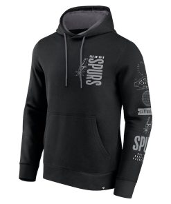 Alternative view of San Antonio Spurs Fanatics Game Time Crossover Pullover Hoodie – Black