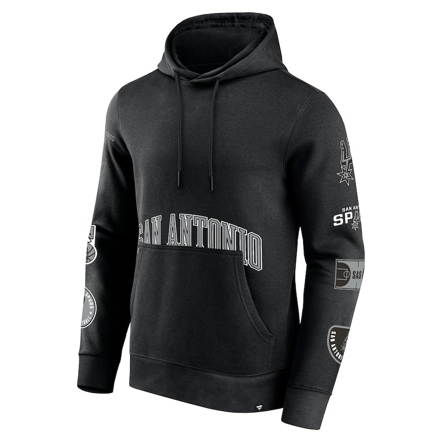 San Antonio Spurs Fanatics Home Court Pullover Hoodie – Black - Image 2