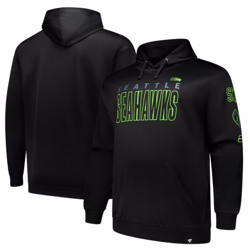 Seattle Seahawks Fanatics Big & Tall Fleece Pullover Hoodie – Black