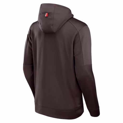 Cleveland Browns Fanatics Defender Full-Zip Hoodie – Brown - Image 3