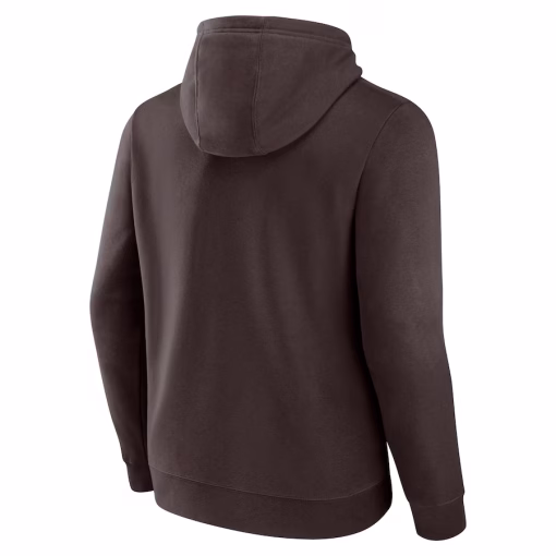Cleveland Browns Fanatics Geometric Chrome Pullover Hoodie – Brown - Image 3