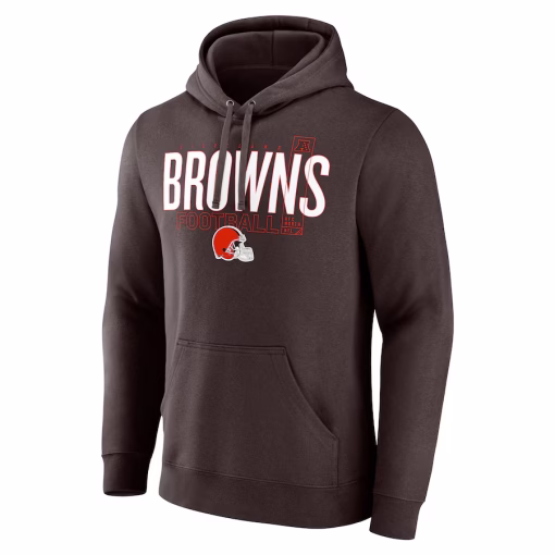 Cleveland Browns Fanatics Pylon Outline Pullover Hoodie – Brown - Image 2