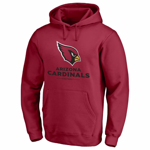 Arizona Cardinals Fanatics Logo Team Lockup Fitted Pullover Hoodie – Cardinal - Image 2