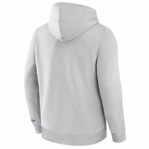 Minnesota Vikings Fanatics Legacy Fleece Pullover Hoodie – Gray - Image 3