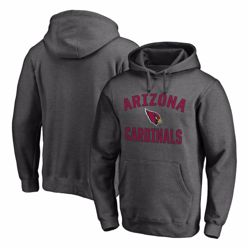 Arizona Cardinals Fanatics Victory Arch Team Fitted Pullover Hoodie – Heather Charcoal