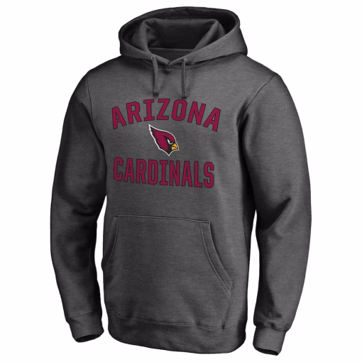 Arizona Cardinals Fanatics Victory Arch Team Fitted Pullover Hoodie – Heather Charcoal - Image 2