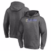 Los Angeles Rams Fanatics Logo Team Lockup Fitted Pullover Hoodie – Heather Charcoal