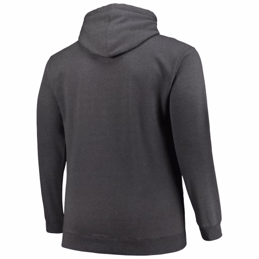 Miami Dolphins Fanatics Big & Tall Pullover Hoodie – Heather Charcoal - Image 3