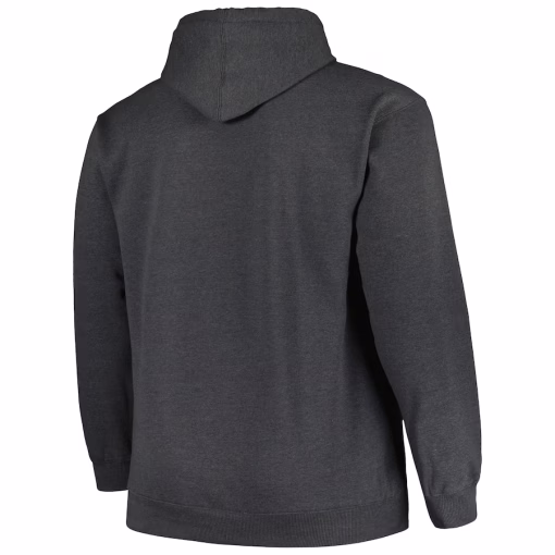 Minnesota Vikings Fanatics Big & Tall Pullover Hoodie – Heather Charcoal - Image 3