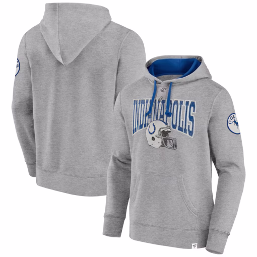 Indianapolis Colts Fanatics Label Maker Pullover Hoodie – Heather Gray